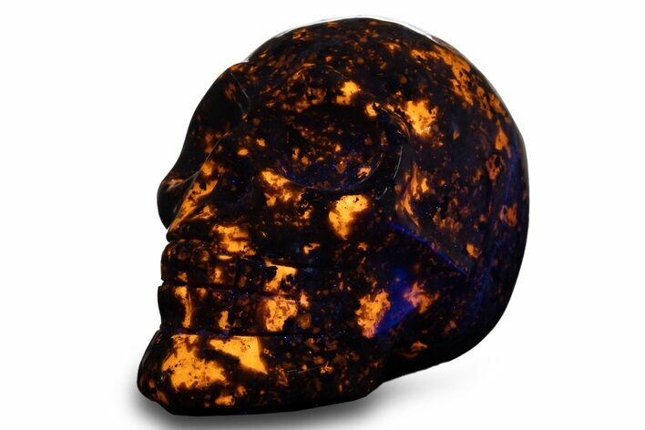 Fluorescent Polished Sodalite-Syenite Skull - China #319802